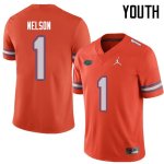 Youth Florida Gators #1 Reggie Nelson NCAA Jordan Brand Orange Authentic Stitched College Football Jersey EBA3362AN